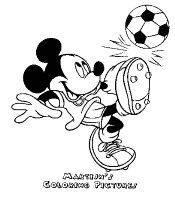 A coloring page of mickey mouse